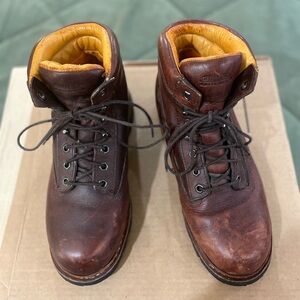 Chippewa Brown Leather Waterproof Work Boots